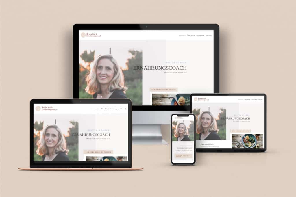 Website Portfolio Ernährungscoach Responsives Design