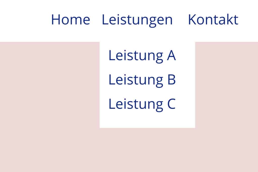 Wie sieht eine gute Website Navigation aus? 5 Sekundäre Navigationsebene
