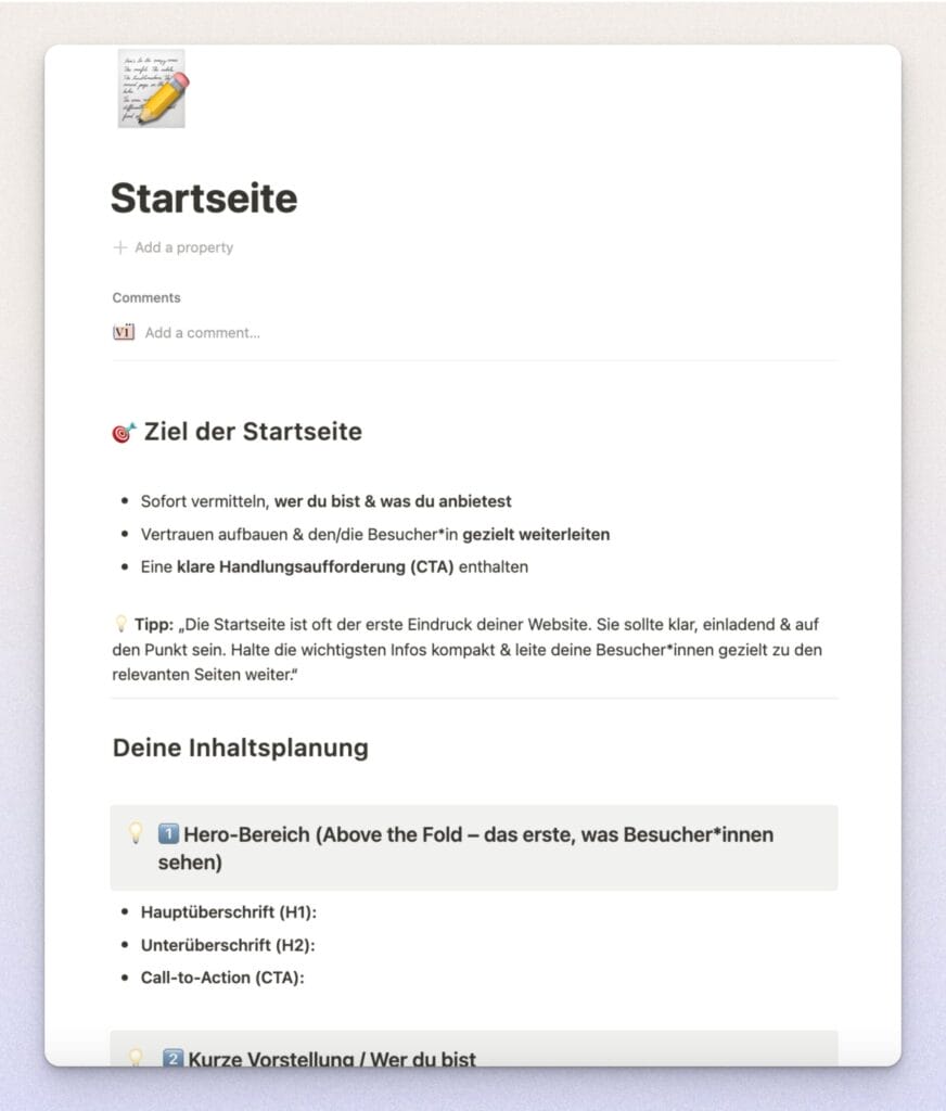 Vorlge Startseite